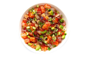Chirashi don with fish